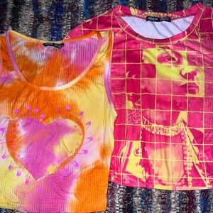 Y2k Tank top and T shirt bundle. Tank top is size xs and shirt is small